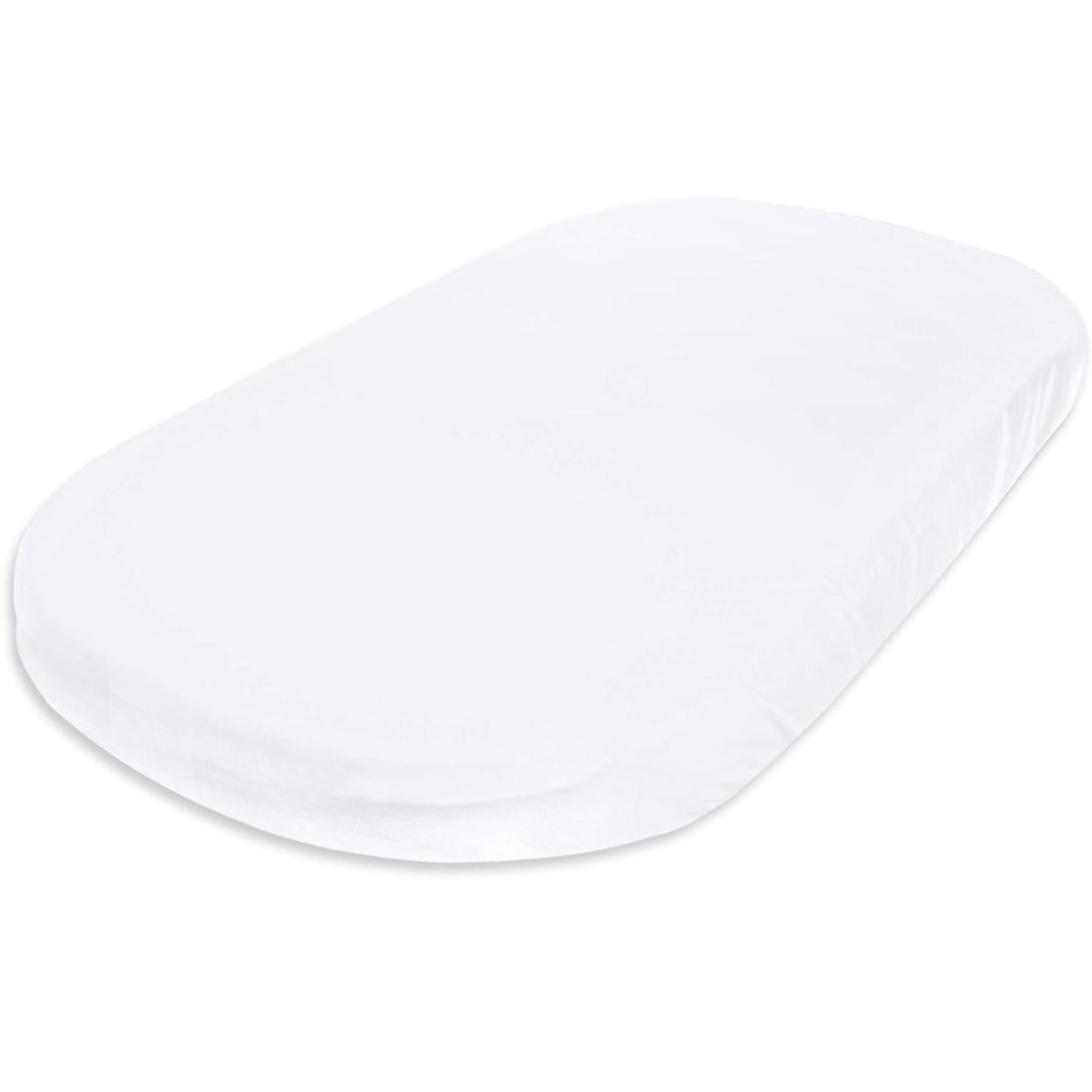 NWT Burt's Bees 100% Organic Jersey Cotton White Standard Fitted Bassinet Sheet - Picture 7 of 7